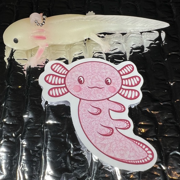 FLORALalotl Axolotl Crazy Trending WaterProof Single Decor Accent Sticker - Picture 5 of 5